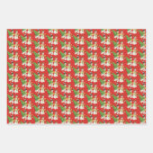 Feuille De Papier Cadeau Retro Snowmen (Devant 2)