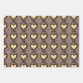 Feuille De Papier Cadeau Retro Steampunk Valentines Jour Mécanique Abstrait (Devant 3)