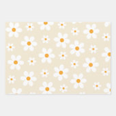 Feuille De Papier Cadeau Retro Super Daisy Tan cadeau d'anniversaire (Devant 2)