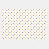 Feuille De Papier Cadeau RetroMod Patterns Mustard Yellow Pink Grey Taupe  (Devant 2)