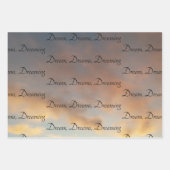 Feuille De Papier Cadeau Rêve, rêve, rêve (Devant)