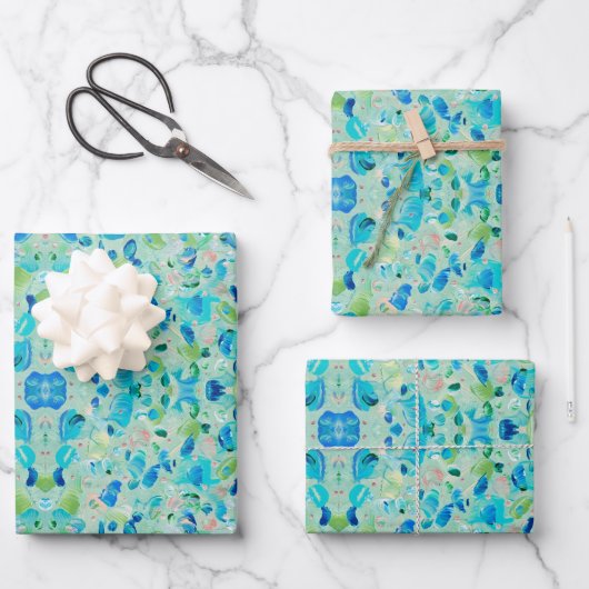 Feuille De Papier Cadeau Rêve Vert (Recto)
