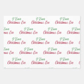 Feuille De Papier Cadeau Réveillon de Noël d'amour (Devant 2)