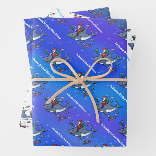 Feuille De Papier Cadeau Rêver D'Un Grand Noël Blanc (En situation)