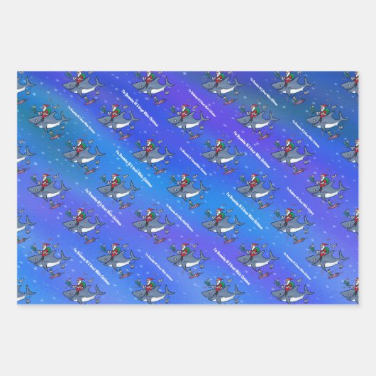 Feuille De Papier Cadeau Rêver D'Un Grand Noël Blanc (Devant)