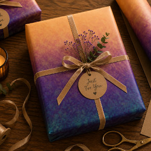 Feuille De Papier Cadeau Rêverie du Crépuscule Doré