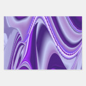 Feuille De Papier Cadeau Rêves arc-en-ciel à fleurs violettes (Devant 2)