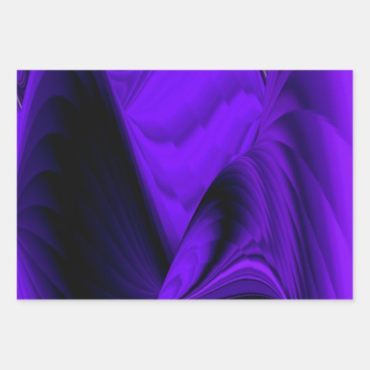 Feuille De Papier Cadeau Rêves arc-en-ciel à fleurs violettes (Devant 2)