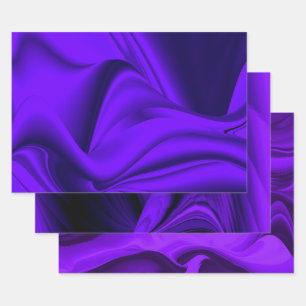 Feuille De Papier Cadeau Rêves arc-en-ciel à fleurs violettes