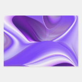 Feuille De Papier Cadeau Rêves arc-en-ciel à fleurs violettes (Devant 2)