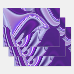 Feuille De Papier Cadeau Rêves arc-en-ciel à fleurs violettes