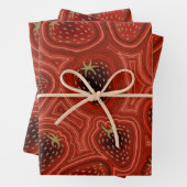 Feuille De Papier Cadeau Rêves de Fraise (En situation)