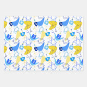 Feuille De Papier Cadeau Rêves du milieu du siècle blanc (Devant 2)