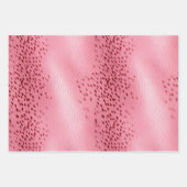 Feuille De Papier Cadeau Revêtement en cuir rose tacheté (Devant)