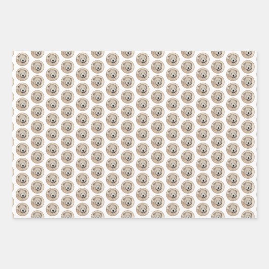 Feuille De Papier Cadeau Revêtu doux Roue Peinture Terrier Art original (Devant 2)