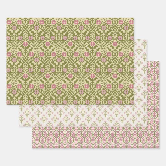 Feuille De Papier Cadeau Revival gothique Pastel (Lot)