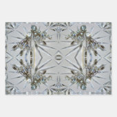 Feuille De Papier Cadeau Rhinestones Art Déco Glam rétro (Devant)