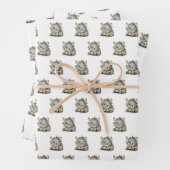 Feuille De Papier Cadeau Rhino Festif (En situation)