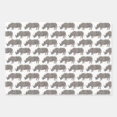 Feuille De Papier Cadeau Rhinoceros psychédélique (Devant 2)
