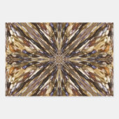 Feuille De Papier Cadeau Richesse Des Perles De Semence Motif Abstrait (Devant 3)