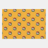 Feuille De Papier Cadeau Rick et Morty | Motif de couronne de vacances (Devant 3)