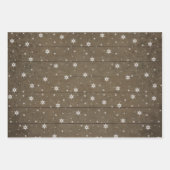 Feuille De Papier Cadeau Rindeer de Noël rustique laissez-le neiger Pepperm (Devant 2)