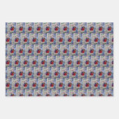 Feuille De Papier Cadeau Robin de Noël (Devant)