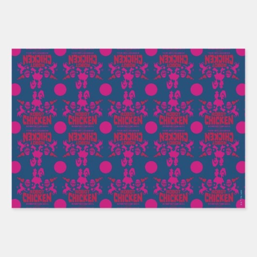Feuille De Papier Cadeau Robot Chicken Nerd Unicorn Graphic (Devant 3)