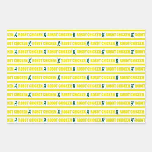 Feuille De Papier Cadeau Robot Chicken Stripe Pattern (Devant 3)