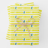 Feuille De Papier Cadeau Robot Chicken Stripe Pattern (En situation)