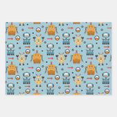 Feuille De Papier Cadeau Robots mignons (Devant)