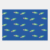 Feuille De Papier Cadeau Rocket Green Childing Space (Devant)