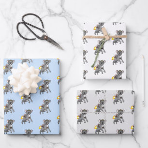 Feuille De Papier Cadeau Rocket Koala Bear