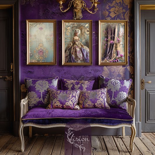 Feuille De Papier Cadeau Rococo Antoinette Still Life & Damask Matching Set