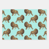 Feuille De Papier Cadeau Roi du Lion de la Jungle (Devant 2)