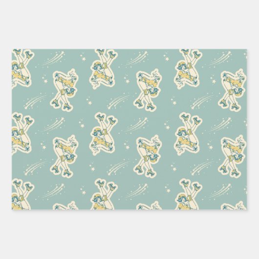 Feuille De Papier Cadeau Roller derby (Devant)