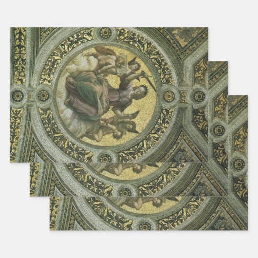 Feuille De Papier Cadeau Roman Goddess Justice with Angels by Raphael (Lot)