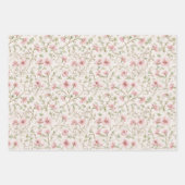 Feuille De Papier Cadeau Romantic Pink Cream Floral (Devant 2)