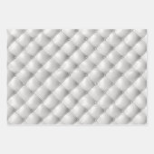 Feuille De Papier Cadeau Romantique Blanc Faux Mariage en cuir (Devant 3)