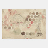Feuille De Papier Cadeau Romantique Russe Vintage Paris (Devant 2)