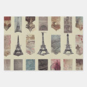 Feuille De Papier Cadeau Romantique Russe Vintage Paris (Devant)