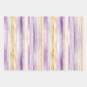 Feuille De Papier Cadeau Romantique violet or Iris Mariage Floral (Devant 2)