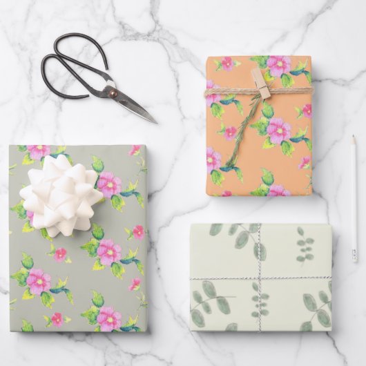 Feuille De Papier Cadeau Rosas silvestres (Recto)