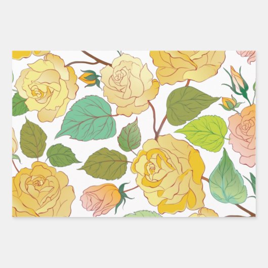 FEUILLE DE PAPIER CADEAU ROSE 9 (Devant 3)