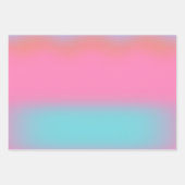 Feuille De Papier Cadeau Rose Aura Et Bleu Gradient (Devant)