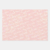 Feuille De Papier Cadeau Rose | Blanc | Noël (Devant)