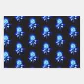 Feuille De Papier Cadeau Rose bleu brûlant (Devant 2)