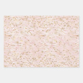 Feuille De Papier Cadeau Rose Blush Gold Zebra Print Glitz (Devant)