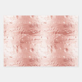Feuille De Papier Cadeau Rose Champagne rose Glam Mariage (Devant 3)