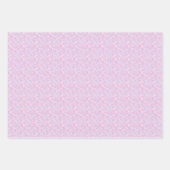 Feuille De Papier Cadeau Rose Clair Et Abstrait Bleu (Devant 3)